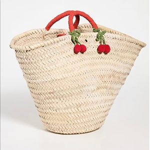 Caterina Bertini cherry straw tote // Anthropologie tote